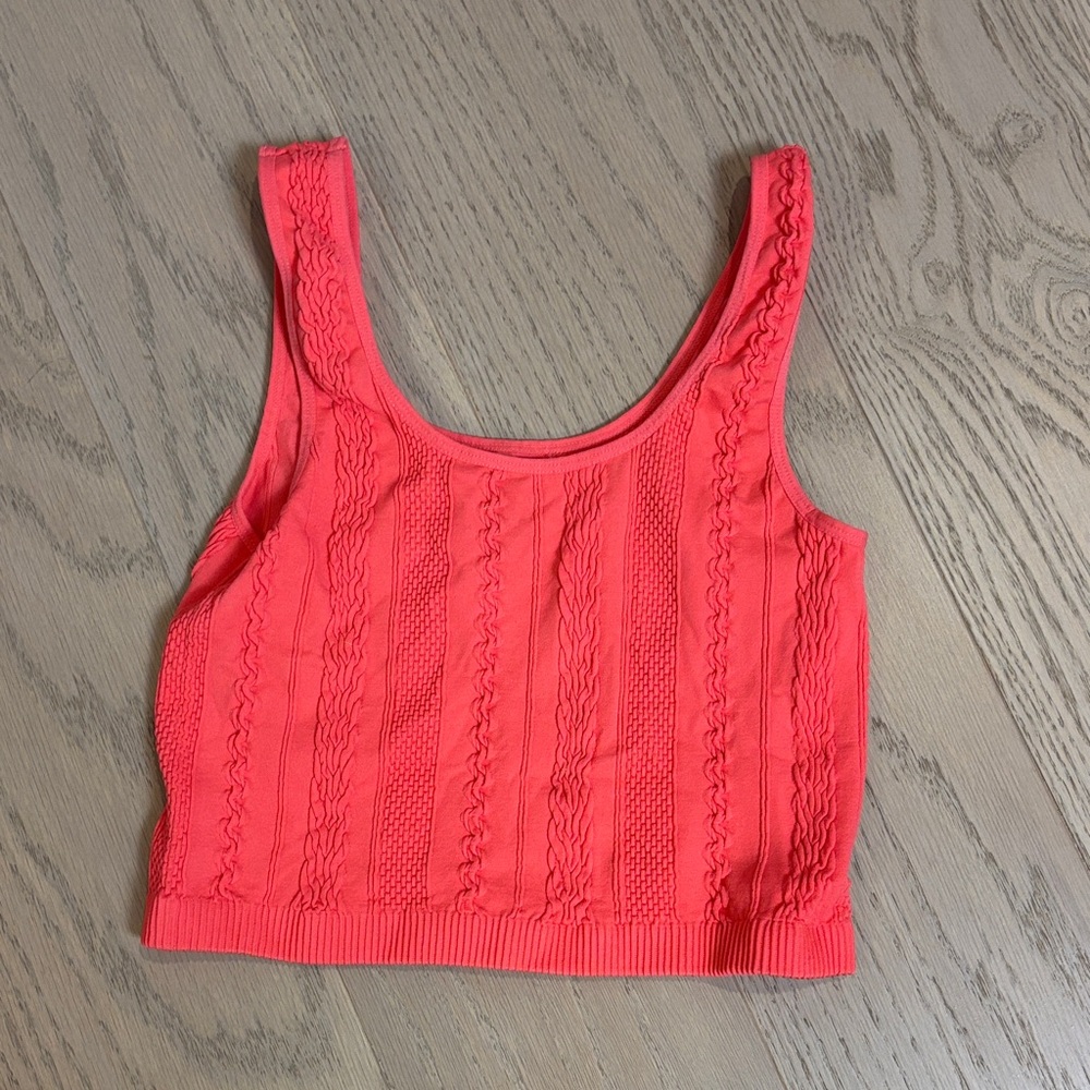 Coral Knit Seamless Crop Top